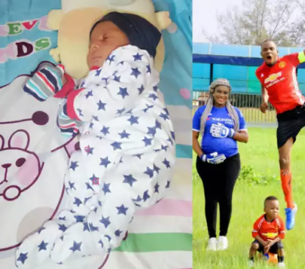 Congrats To Nollywood Actor, Junior Pope As He Welcomes A Baby Boy With Wife, Jennifer [Photo]
